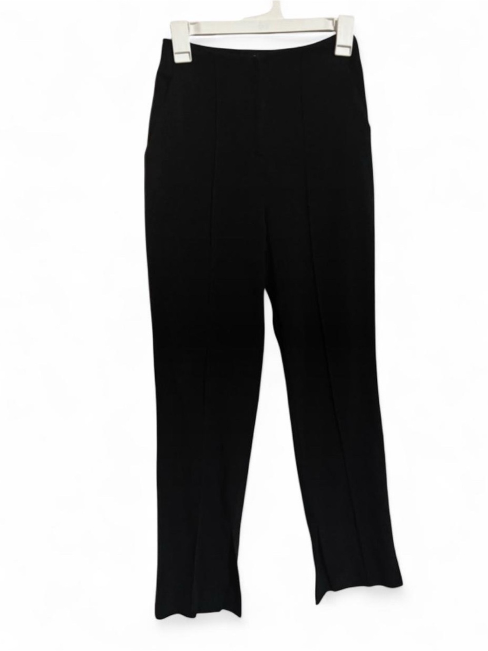 Topshop Black Tailored High Waisted Straight Leg Trousers Dress Pants Size 0